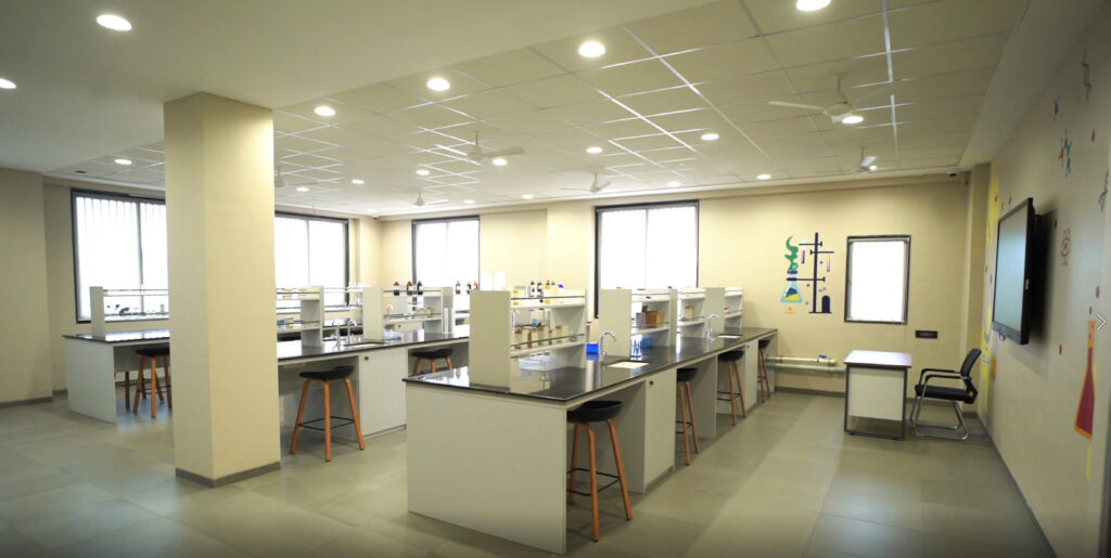 Science lab at Helios International School