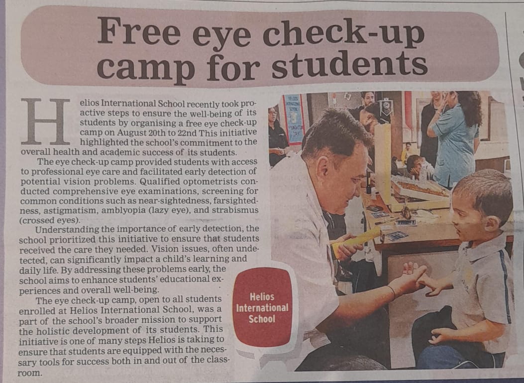 Article - Free Eye Checkup for Students